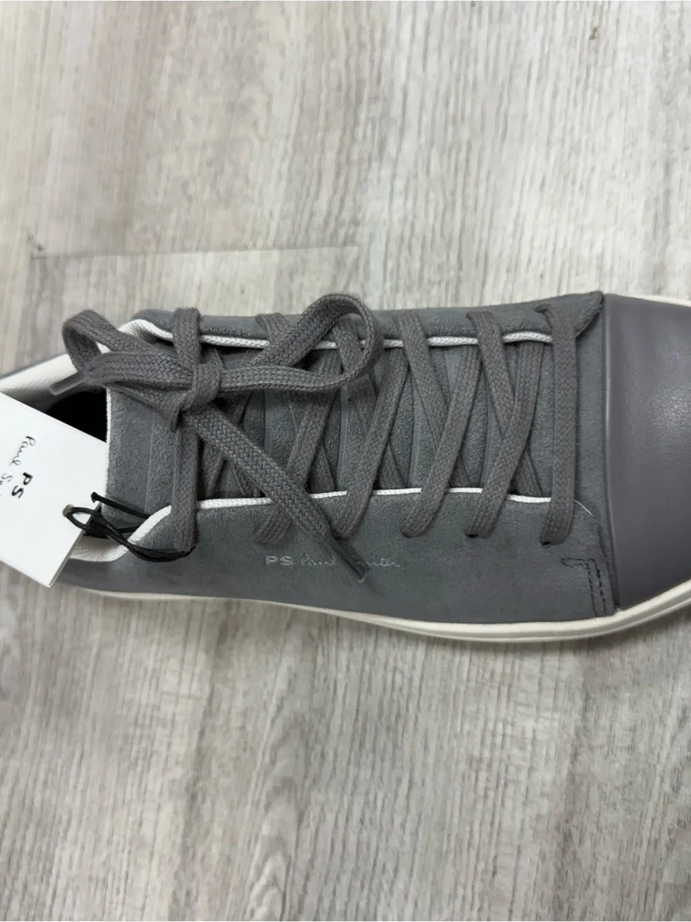 PS Paul Smith Gray Men's Sneaker with Multicolor Stripe